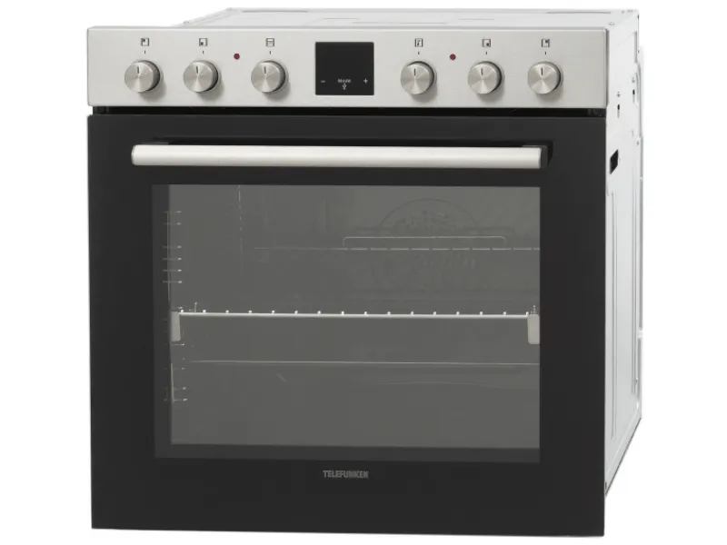 Telefunken Einbauherd-Set Backofen mit Induktionskochfeld 4 Zonen Teleskopauszug 78 Liter B-HS-75-I-I< Einbauküchen|Kochfelder