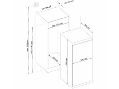 Telefunken Kühlschränke<Einbaukühlschrank 102cm Nische 154L Schlepptür EK102S160E