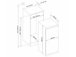 Telefunken Einbaukühlschrank 187L mit Gefrierfach 122cm Nische Schlepptür EKG123S187E< Kühlschränke