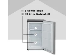 Telefunken Gefrierschrank 63L Nutzinhalt Tiefkühlschrank 4Sterne Höhe 82,1cm Breite 48cm CF-34-101-S< Gefrierschränke|Kühlschränke