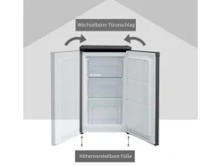 Discount Telefunken Gefrierschrank 63L Nutzinhalt Tiefkühlschrank 4Sterne Höhe 82,1cm Breite 48cm CF-34-101-B