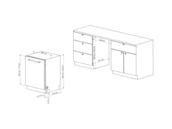 Telefunken Geschirrspüler Vollintegrierbar 60 cm Einbau Spülmaschine 12 Maßgedecke 6 Programme AquaStop GEV6012D< Geschirrspüler