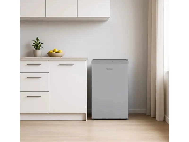 Telefunken Kühlschränke<Kühlschrank mit Gefrierfach Nur für Eiswürfel 89 Liter Klein Freistehend CF-33-101-S2 Silber