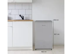 Telefunken Kühlschränke<Kühlschrank mit Gefrierfach Nur für Eiswürfel 89 Liter Klein Freistehend CF-33-101-S2 Silber
