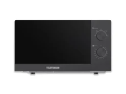 Telefunken Haushaltsgeräte<Mikrowelle Solo Mikrowellengerät Klein mit 20 L Garraum 700 W 5 Leistungsstufen Schwarz B-MW-20-G-B