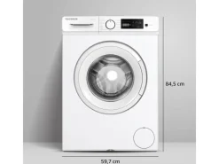Telefunken Waschmaschinen<Waschmaschine 7kg Frontlader 1400 U/Min Inverter Motor Schontrommel 15 Programme Weiß W714A1W