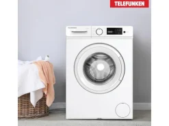 Telefunken Waschmaschinen<Waschmaschine 7kg Frontlader 1400 U/Min Inverter Motor Schontrommel 15 Programme Weiß W714A1W