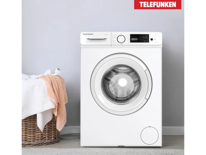 Telefunken Waschmaschinen<Waschmaschine 7kg Frontlader 1400 U/Min Inverter Motor Schontrommel 15 Programme Weiß W714A1W
