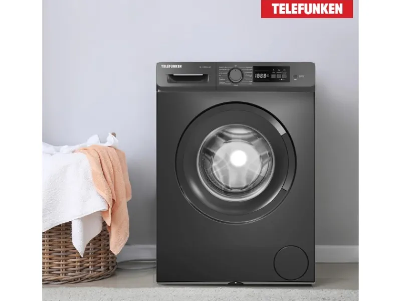 Discount Telefunken Waschmaschine 7kg Frontlader 1400 U/Min Inverter Motor AquaStop Schontrommel Dark Inox W-7-1400-A-DI