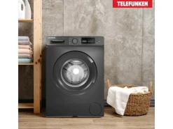 Discount Telefunken Waschmaschine 7kg Frontlader 1400 U/Min Inverter Motor AquaStop Schontrommel Dark Inox W-7-1400-A-DI