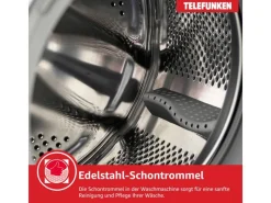 Best Telefunken Waschmaschine 7kg 1400 U/Min Inverter Motor AquaStop 15 Programme W-7-1400-A-W