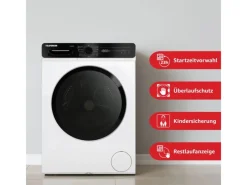 Telefunken Waschmaschinen<Waschtrockner Kombi 9 kg Waschen 6 kg Trocknen Waschmaschine mit Trockner integriert 1400 U/Min Weiß
