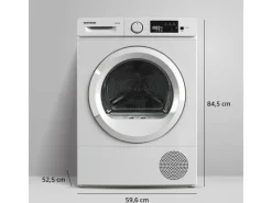 Telefunken Wäschetrockner<Wärmepumpentrockner 7 kg Trockner Frontlader Wäschetrockner Knitterschutz Startzeitvorwahl Leise TWP7EW