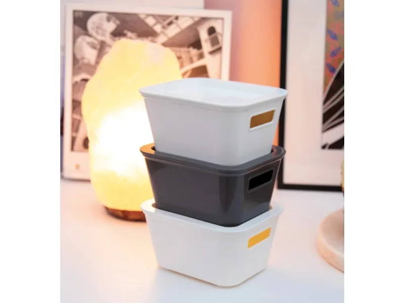 Tontarelli Vorratsdosen|Vorratsbehälter<Organizer-Box Bella L 11,2 cm x 17,9 cm x 13,9 cm Weiß