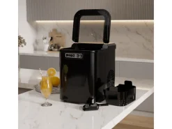 Online Tronitechnik Eiswürfelmaschine Ice Maker Eiswürfelbereiter Schwarz Kunststoff