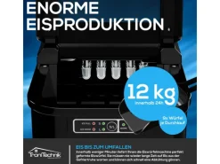 Online Tronitechnik Eiswürfelmaschine Ice Maker Eiswürfelbereiter Schwarz Kunststoff