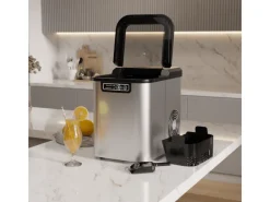 Tronitechnik Eiswürfelmaschine Ice Maker Eiswürfelbereiter Silber Edelstahl< Haushaltsgeräte