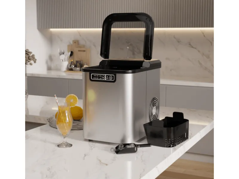 Tronitechnik Eiswürfelmaschine Ice Maker Eiswürfelbereiter Silber Edelstahl< Haushaltsgeräte
