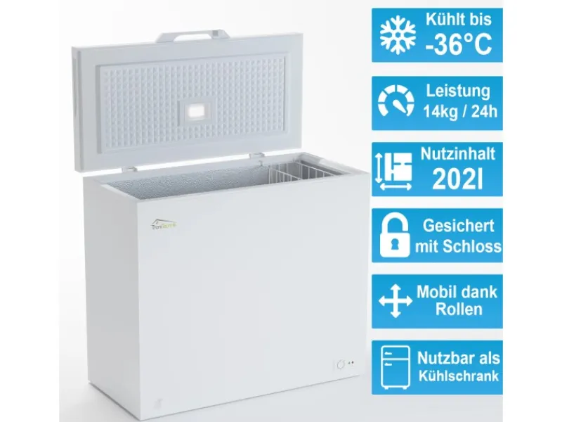 Tronitechnik Gefrierschränke|Kühlschränke<Gefriertruhe Kühltruhe Borgar Pro Mit 2In1 Gefrier- Und Kühlfunktion | 210 Liter 223Kwh/Jahr | Led-Licht