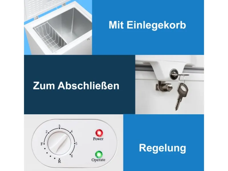 Tronitechnik Gefriertruhe Kühltruhe Borgar Pro Mit 2In1 Gefrier- Und Kühlfunktion | 160 Liter 184Kwh/Jahr Led Griff< Gefrierschränke