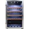 Tronitechnik Weinkühlschrank Getraenkekühlschrank 126 Liter 63 Flaschen Wein Kühlschrank Edelstahl-Optik Mit Led< Kühlschränke