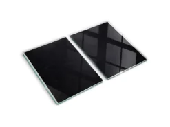 Schneidebretter|Herdabdeckungen<Tulup Herdabdeckplatte SET aus 2 Stück 40x52 cm Schneidebrett aus Glas Küchenutensilien Spritzschutz Anschlagtafel