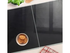 Schneidebretter|Herdabdeckungen<Tulup Herdabdeckplatte SET aus 2 Stück 40x52 cm Schneidebrett aus Glas Küchenutensilien Spritzschutz Anschlagtafel