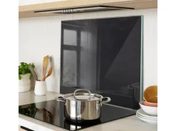 Online Tulup Herdabdeckplatte 60x52 cm Schneidebrett aus Glas Schutzplatte Küchenutensilien Spritzschutz Anschlagtafel Schwarz