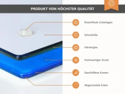 Tulup Herdabdeckplatte 60x52 cm Glas-Servierbrett Küchenutensilien Schutzplatte Spritzschutz Abdeckung Marmor< Herdabdeckungen