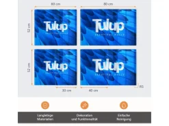 Tulup Herdabdeckplatte 60x52 cm Schneidebrett aus Glas Küchenutensilien Spritzschutz Abdeckung Katzen im Fenster< Herdabdeckungen