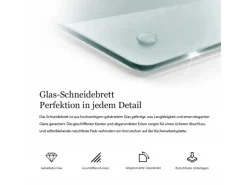 Schneidebretter|Herdabdeckungen<Tulup Schneidebrett Durchsichtiges Schneidebrett 2 Stück 40x52 Rechteckige Schneidebretter Küchenbrett Durchsichtig