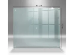 Sale Tulup Schneidebrett Glas Schneidebrett Transparent 60x52 cm Rechteckiges Schneidebrett Transparente Schneidebrett