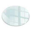 Discount Tulup Schneidebrett Glas Schneidebrett Transparent 30x30 cm Rundes Schneidebrett Transparente Schneidebrett
