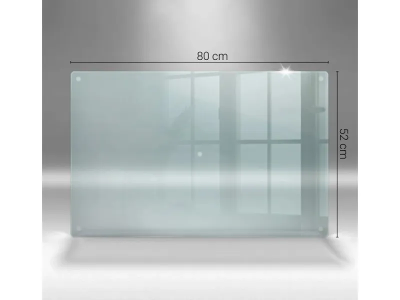 Tulup Schneidebrett Küchen Schneidebrett Glas 80x52 cm Rechteckiges Schneidebrett Glas Schneidebrett Transparent< Schneidebretter|Herdabdeckungen