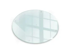 Tulup Schneidebrett Küchen Schneidebrett Glas 40x40 cm Rundes Schneidebrett Glas Schneidebrett Transparent< Schneidebretter|Herdabdeckungen