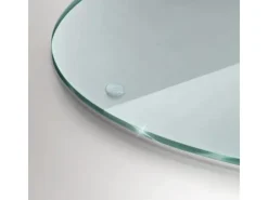 Tulup Schneidebrett Küchen Schneidebrett Glas 40x40 cm Rundes Schneidebrett Glas Schneidebrett Transparent< Schneidebretter|Herdabdeckungen