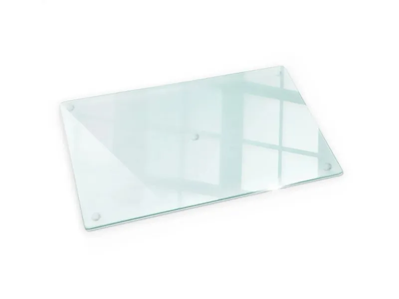 Tulup Schneidebrett Rutschfestes Schneidebrett Glas 52x30 cm Rechteckiges Schneidebrett Durchsichtiges Schneidebrett