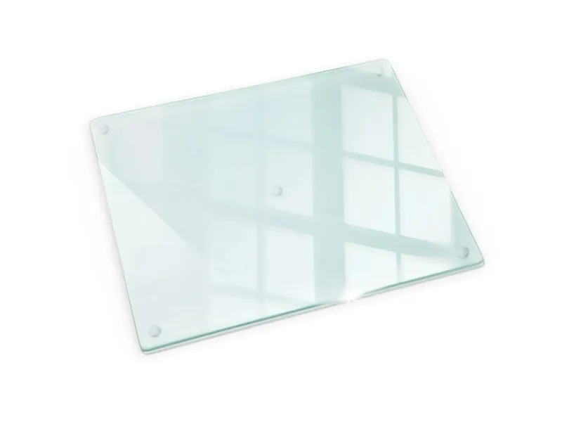 Outlet Tulup Schneidebrett Transparente Schneidebrett 52x40 cm Rechteckiges Schneidebrett Rutschfestes Schneidebrett Glas