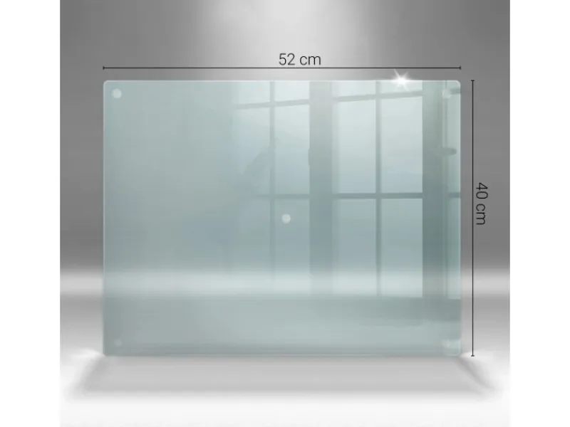 Outlet Tulup Schneidebrett Transparente Schneidebrett 52x40 cm Rechteckiges Schneidebrett Rutschfestes Schneidebrett Glas