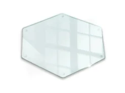New Tulup Schneidebrett Transparente Schneidebrett 40x34 cm Sechseckiges Schneidebrett Küchen Schneidebrett Glas