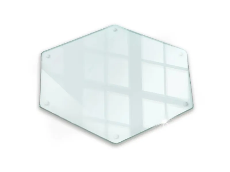 New Tulup Schneidebrett Transparente Schneidebrett 40x34 cm Sechseckiges Schneidebrett Küchen Schneidebrett Glas