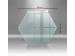 New Tulup Schneidebrett Transparente Schneidebrett 40x34 cm Sechseckiges Schneidebrett Küchen Schneidebrett Glas