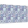 Küchenrückwände<Tulup Wandpaneel Azulejo Muster Wandverkleidung Innen 100x50 cm Wandverkleidung Selbstklebend Wandverkleidung Modern