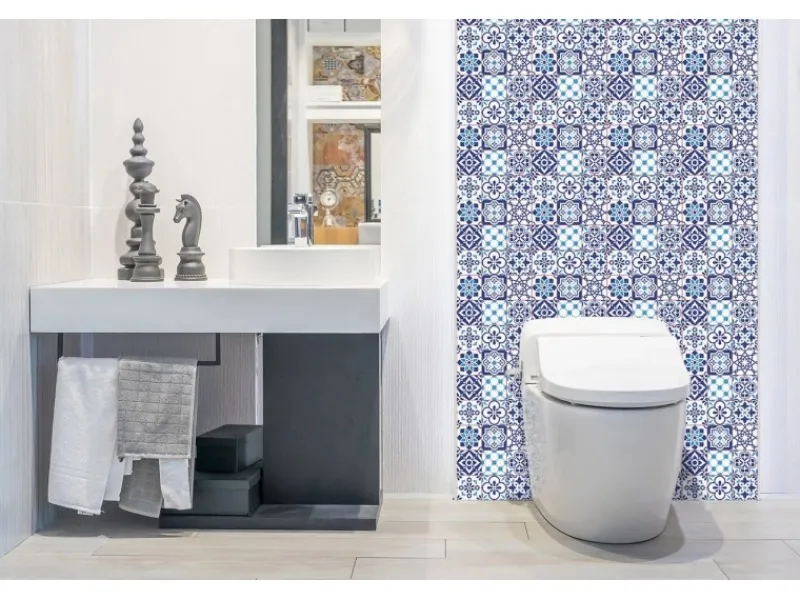 Küchenrückwände<Tulup Wandpaneel Azulejo Muster Wandverkleidung Innen 100x50 cm Wandverkleidung Selbstklebend Wandverkleidung Modern