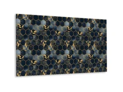 Küchenrückwände<Tulup Wandpaneel Bleche und Sechsecke Wandverkleidung Innen 100x50 cm Wandverkleidung Selbstklebend Wandverkleidung Modern