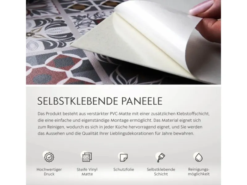 Best Tulup Wandpaneel Blumenmotive Vinyl Wandverkleidung Selbstklebend 100x50 cm Wandverkleidung Modern Wandverkleidung Paneel