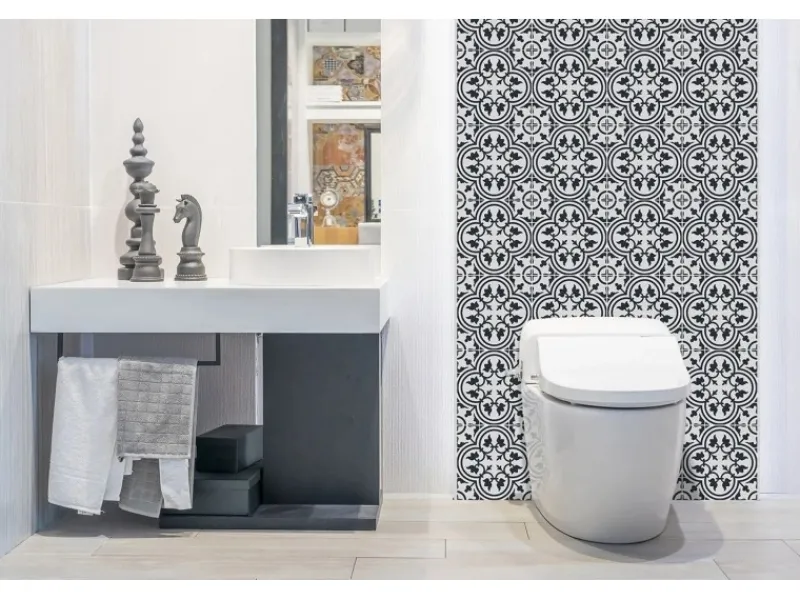 Tulup Wandpaneel Blumenmotive Wandverkleidung Kunststoff 100x50 cm Vinyl Wandverkleidung Selbstklebend Wandverkleidung Modern< Küchenrückwände