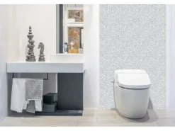 Tulup Wandpaneel Graues Mosaik Wandverkleidung Paneel 100x50 cm PVC Wandpaneel Wandverkleidung Innen< Küchenrückwände