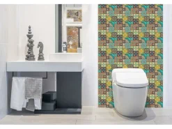 Küchenrückwände<Tulup Wandpaneel Patchwork Wandverkleidung Modern 100x50 cm Wandverkleidung Paneel Wandpaneel Selbstklebend