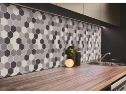 Tulup Wandpaneel Sechsecke Wandverkleidung Innen 100x50 cm Wandverkleidung Selbstklebend Wandverkleidung Kunststoff< Küchenrückwände